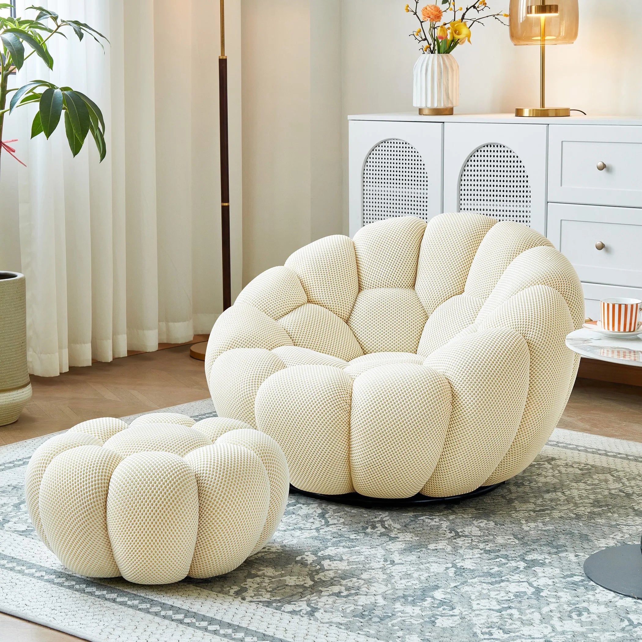 Pumpkin Lazy Sofa, Minimalist Rochburg Football Sofa