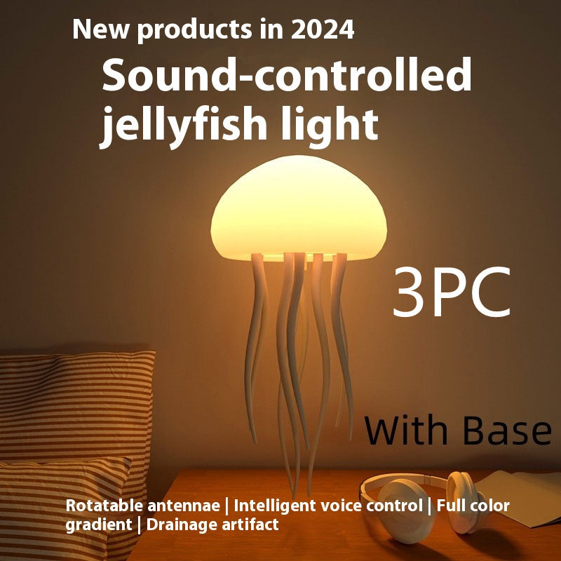 Portable LED Jellyfish Night Light For Bedside Desk