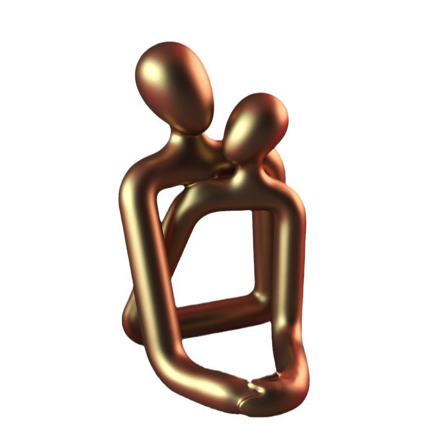 Heartwarming Loving Couple Resin Statue - A Timeless Modern Home Decor Accent