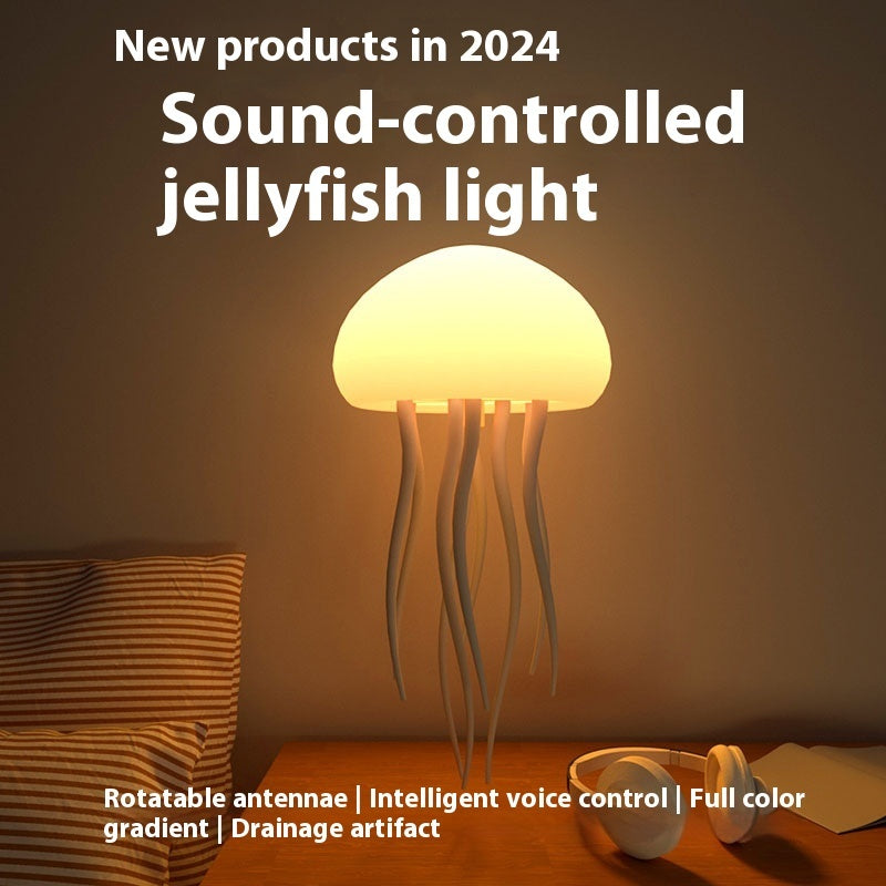 Portable LED Jellyfish Night Light For Bedside Desk