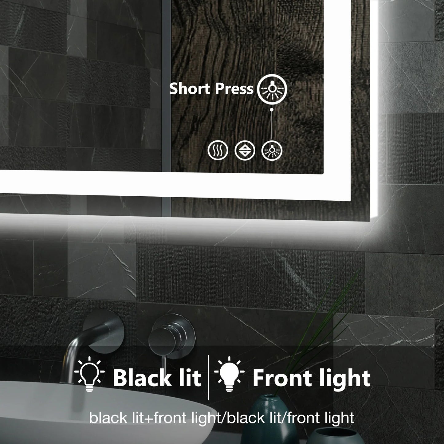 Aesthetic LED Vanity Mirror – 3 Lighting Modes, Touch Sensor, Anti-Fog - Shop Modiqa