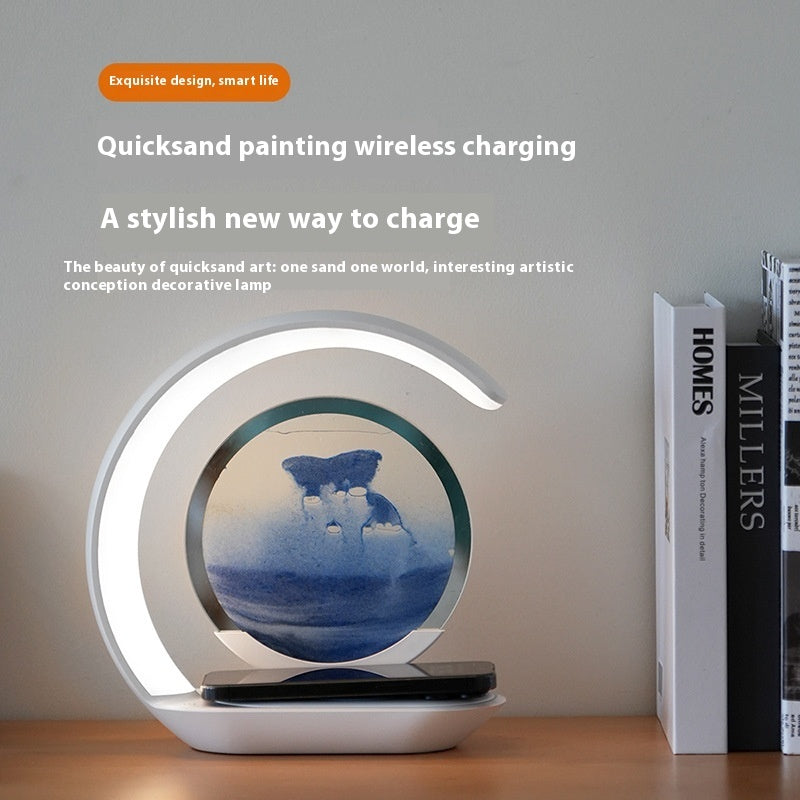 Creative Moon lamp & Wireless Charger with Fast Sand