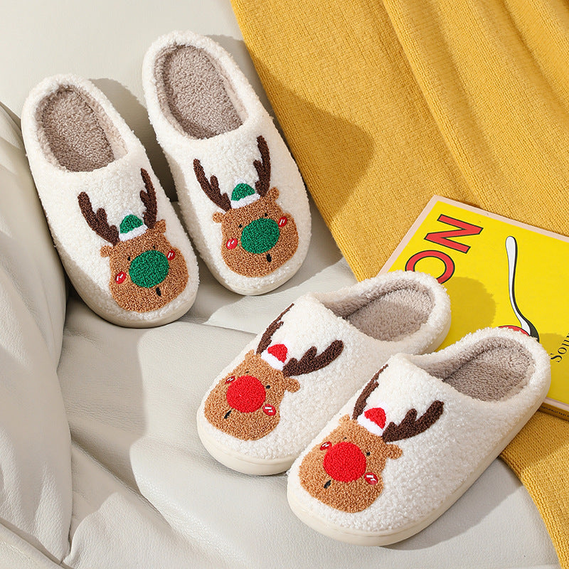 Christmas Elk Soft Cozy Bedroom Slipper